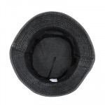 Unisex Charcoal Black Solid pure cotton Bucket Hat