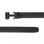 Men Black Textured Belt