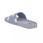 Women Blue & White Printed Sliders