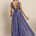 Purple & Blue Printed Ready to Wear Lehenga & Choli