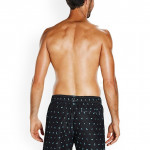 Men Black Printed Swim Bottoms